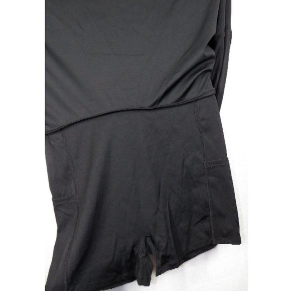 Halara Black Low Cut V-Neck Ruched Shoulder Mini Dress Size XS - Picture 5 of 11